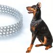 Erős fém láncos fojtónyakörv kutyáknak, 3 soros, 45 cm-es lánccal