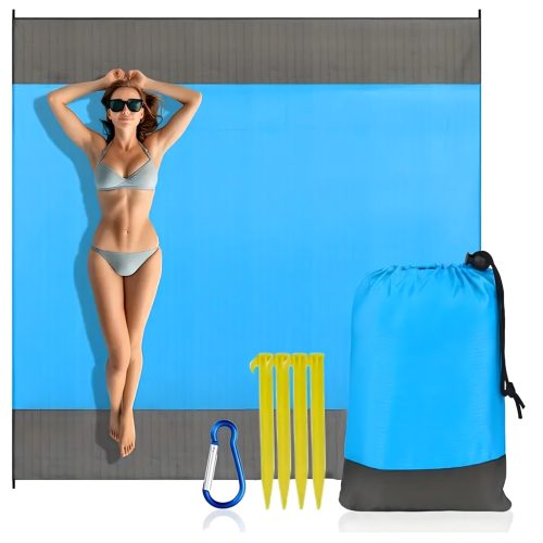 Strandtakaró, piknik strandszőnyeg, kempingezéshez, vízálló, 210 x 200 cm,