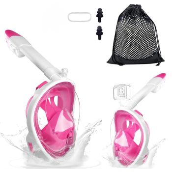   Teljes arcra való úszó és búvármaszk L-XL méret -  rószaszín