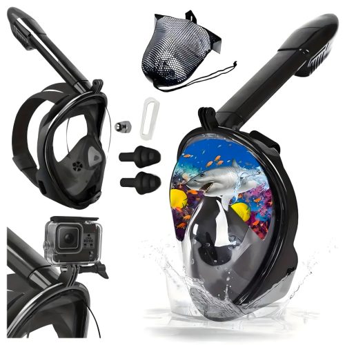 Teljes arcra való snorkel búvármaszk L/XL 180°-os panorámás látómező