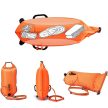 Felfújható nagy méretű biztonsági bója úszáshoz, 2 az 1-ben kajakhoz és SUP-hoz, biztonsági zsebbel 56 × 24 × 22 cm