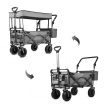 Nagy összecsukható kerti kocsi tetővel és kerekekkel XL méretben