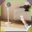Akkus Álló ventilátor,  állítható magasság, Távirányítóval