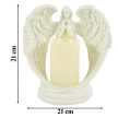 LED-es angyal gyertyával 21cm
