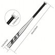 Baseballütő alumínium 25" 64 cm erős edző ezüst színű