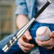 Baseballütő alumínium 25" 64 cm erős edző ezüst színű