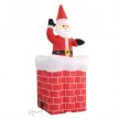 Felfújható Mikulás kéményben 160 cm LED világítással