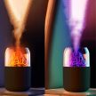 Légnedvesítő, LED aromaterápia, vulkántűz-effektus, aroma diffúzor