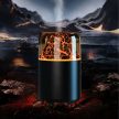 Légnedvesítő, LED aromaterápia, vulkántűz-effektus, aroma diffúzor