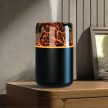 Légnedvesítő, LED aromaterápia, vulkántűz-effektus, aroma diffúzor