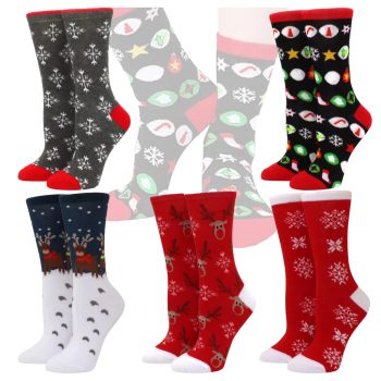 Karácsonyi pamut zokni színes 5 pár, 37-43