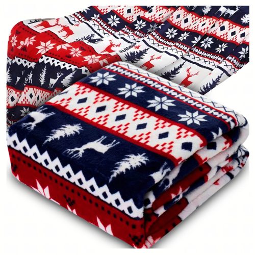 Vastag Téli Takaró Karácsonyra, Puha, Meleg Ajándékba Való 120x150 cm