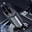 4 az 1-ben USB-C IOS autós töltő csatlakozós és visszahúzható kábellel