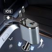 4 az 1-ben USB-C IOS autós töltő csatlakozós és visszahúzható kábellel
