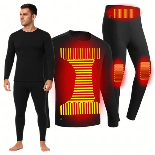 Fűthető termo alsónemű szett 3XL, usb töltéssel, mosható