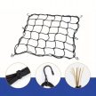 Gumi csomagtartóháló 30×30 cm, biztonságos, 6 acélhoroggal