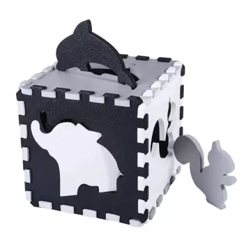 Habszőnyeg puzzle, 25 darabos, 3in1, 114x114x1 cm