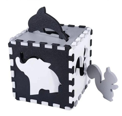 Habszőnyeg puzzle, 25 darabos, 3in1, 114x114x1 cm