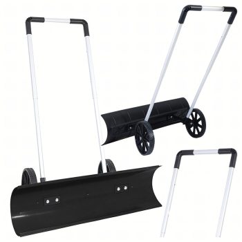   Kerekes Hóeke 95 cm Állítható Nyéllel, Csúszásmentes Fogantyúval és Masszív Acélszerkezettel