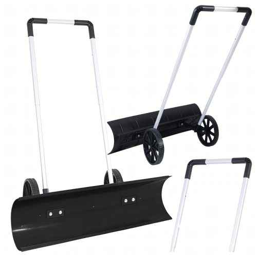 Kerekes Hóeke 95 cm Állítható Nyéllel, Csúszásmentes Fogantyúval és Masszív Acélszerkezettel