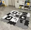 Habszőnyeg puzzle, 25 darabos, 3in1, 114x114x1 cm