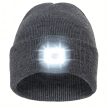 Téli sapka LED zseblámpával, szürke