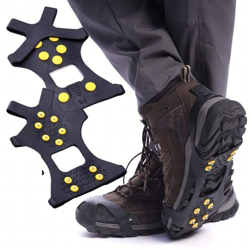 Cipőhágcsó, szöges talpú, csúszásgátló gumiborítás, téli, 42-48-as méret