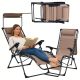 összecsukható kerti fotel napellenzővel