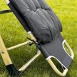 összecsukható kerti nyugágy párnával, fekete