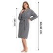Meleg és puha női hotelszobai fürdőköpeny - szürke