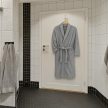 Meleg és puha női hotelszobai fürdőköpeny - szürke