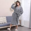 Meleg és puha női hotelszobai fürdőköpeny - szürke