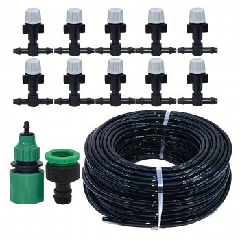   10 db-os Locsolókészlet , Vízfüggöny Kerti Öntözőrendszer, 10m
