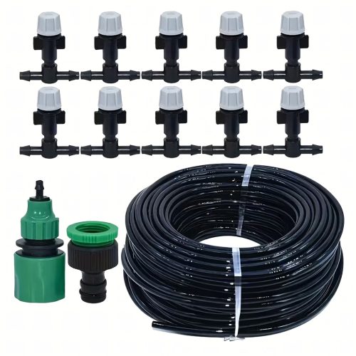 10 db-os Locsolókészlet , Vízfüggöny Kerti Öntözőrendszer, 10m