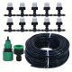 10 db-os Locsolókészlet , Vízfüggöny Kerti Öntözőrendszer, 10m