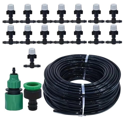 15 db-os Locsolókészlet , Vízfüggöny Kerti Öntözőrendszer, 15m