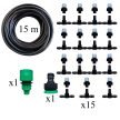 15 db-os Locsolókészlet , Vízfüggöny Kerti Öntözőrendszer, 15m