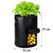 Zsákos virágcserép, ültetőzsák virágokhoz és zöldségekhez 34 x 35 cm