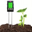6 az 1-ben digitális talaj pH mérő és talajvizsgáló – nedvesség, hőmérséklet, fény és talajtermékenység mérő, forgatható kijelzővel