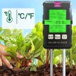 6 az 1-ben digitális talaj pH mérő és talajvizsgáló – nedvesség, hőmérséklet, fény és talajtermékenység mérő, forgatható kijelzővel