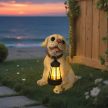 Napelemes kutya kerti lámpa, LED-es dekoráció, IP44 vízálló, hangulatos fény, egyszerű telepítés