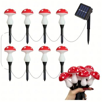 8 db Napelemes kerti gomba lámpák, LED 5,5 m