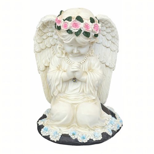 napelemes LED angyal szobor