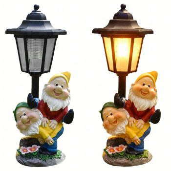 Napelemes kerti led lámpa, törpe dekoráció