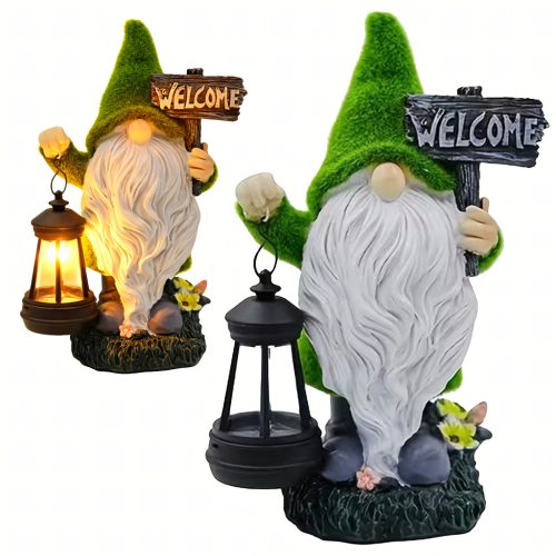 napelemes dekoratív Kerti törpe figura LED lámpa