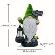 napelemes dekoratív Kerti törpe figura LED lámpa