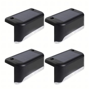   4db Vízálló Napelemes LED lámpa Kertbe, Teraszra, és Lépcsőre