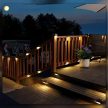 4db Vízálló Napelemes LED lámpa Kertbe, Teraszra, és Lépcsőre