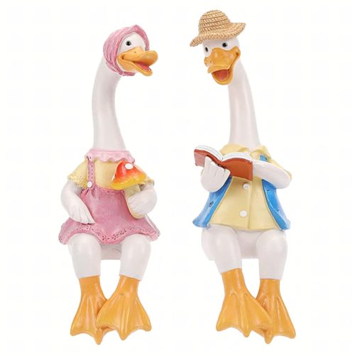 Dekoratív Kerti Dekoráció 2 db-os Kacsa Pár 