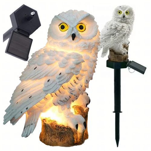 Napelemes kerti LED lámpa, kerti bagoly dekoráció